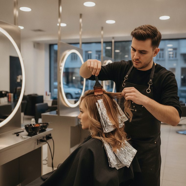 Haare färben beim TEMIR Friseursalon Mühlacker