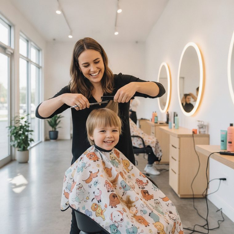 Kinderhaarschnitt beim TEMIR Friseursalon Mühlacker